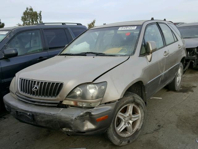 JT6HF10U2X0081658 - 1999 LEXUS RX 300 GOLD photo 2