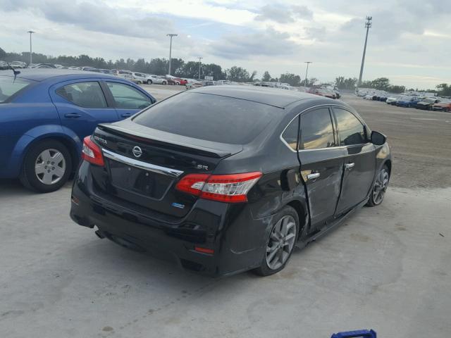 3N1AB7AP3EY279866 - 2014 NISSAN SENTRA S BLACK photo 4