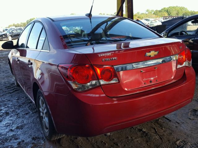 1G1PG5SC9C7149509 - 2012 CHEVROLET CRUZE LT RED photo 3