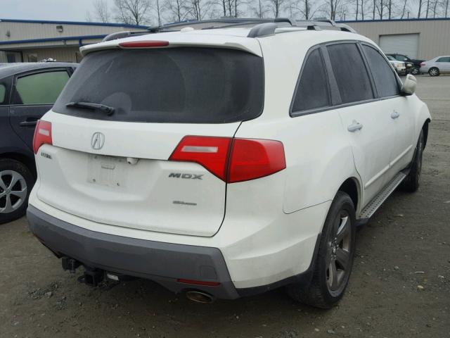 2HNYD28849H509931 - 2009 ACURA MDX SPORT WHITE photo 4