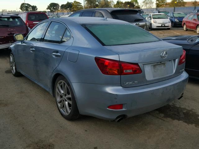 JTHBE262285019208 - 2008 LEXUS IS 350 BLUE photo 3