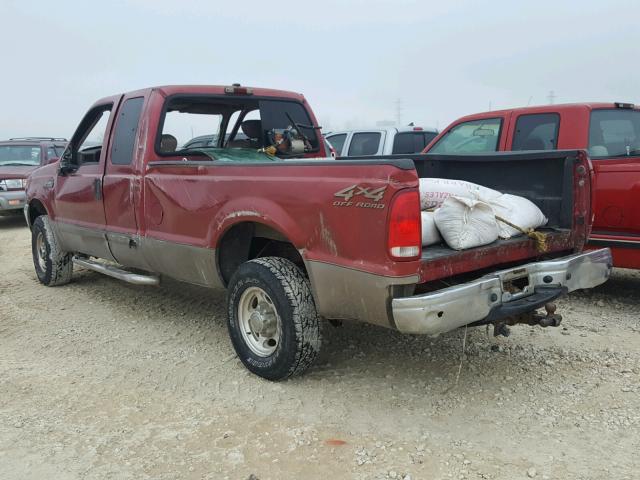 1FTNX21S42EC70870 - 2002 FORD F250 SUPER MAROON photo 3