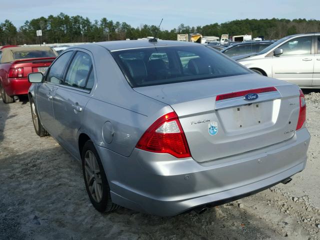 3FAHP0JG6BR291302 - 2011 FORD FUSION SEL SILVER photo 3