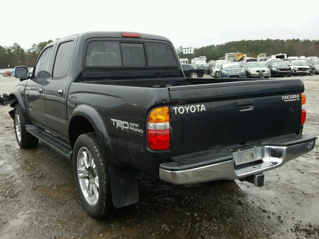 5TEGN92N13Z255483 - 2003 TOYOTA TACOMA DOU BLACK photo 3