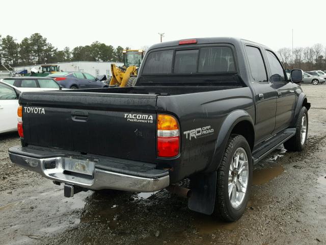 5TEGN92N13Z255483 - 2003 TOYOTA TACOMA DOU BLACK photo 4