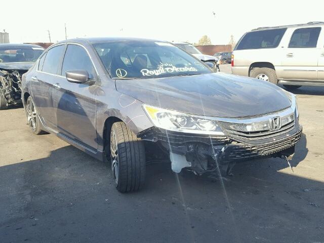 1HGCR2F53GA066176 - 2016 HONDA ACCORD SPO GRAY photo 1