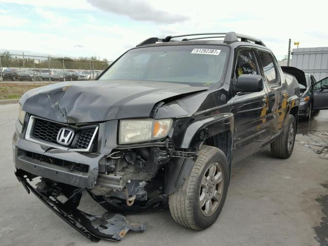 2HJYK163X7H535374 - 2007 HONDA RIDGELINE BLACK photo 2