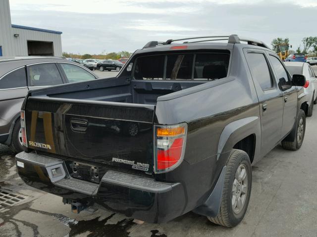 2HJYK163X7H535374 - 2007 HONDA RIDGELINE BLACK photo 4