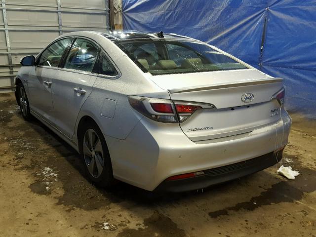 KMHE34L18GA017198 - 2016 HYUNDAI SONATA HYB SILVER photo 3