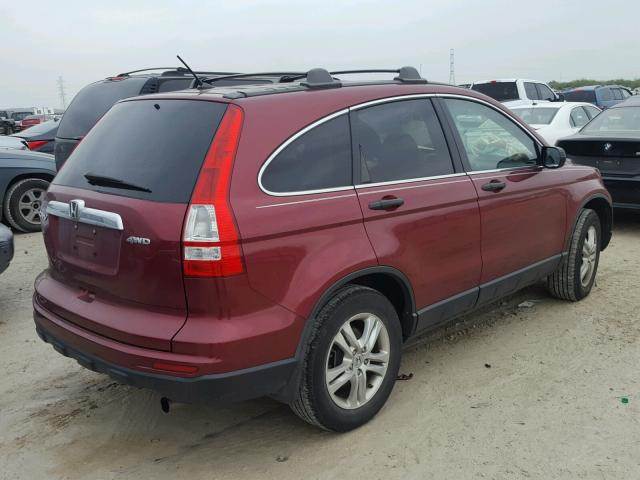 5J6RE4H50BL018171 - 2011 HONDA CR-V EX MAROON photo 4