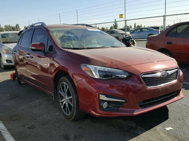 4S3GTAU6XH3703397 - 2017 SUBARU IMPREZA LI RED photo 1