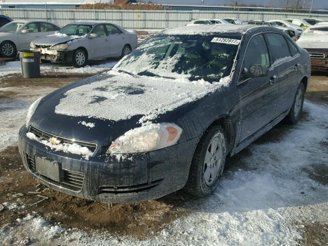 2G1WT57N891248099 - 2009 CHEVROLET IMPALA 1LT BLUE photo 2