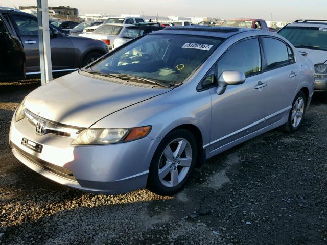 1HGFA16828L028744 - 2008 HONDA CIVIC EX SILVER photo 2