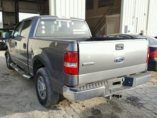 1FTPW12505KF10517 - 2005 FORD F150 SUPER GRAY photo 3