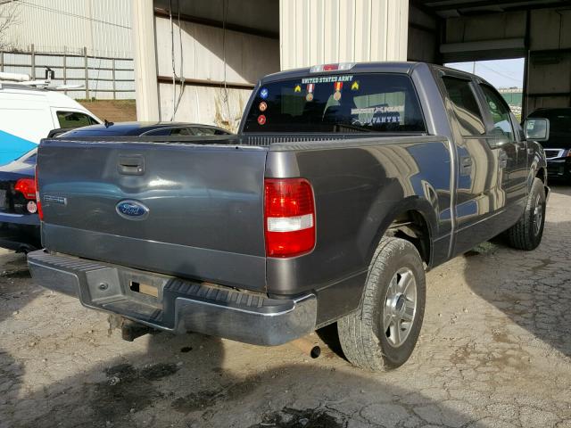 1FTPW12505KF10517 - 2005 FORD F150 SUPER GRAY photo 4