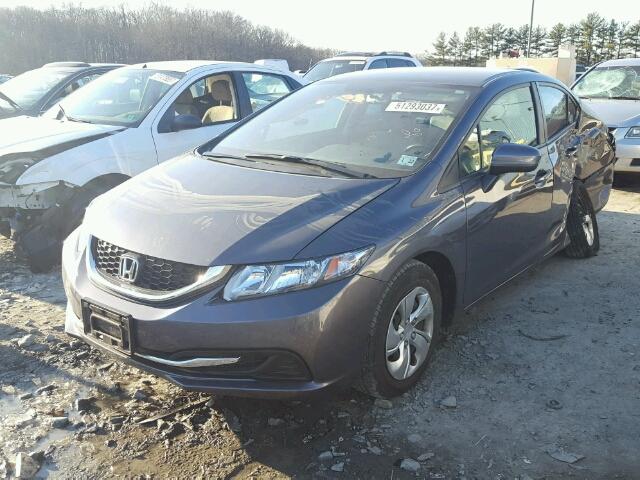 19XFB2F57FE705316 - 2015 HONDA CIVIC LX GRAY photo 2