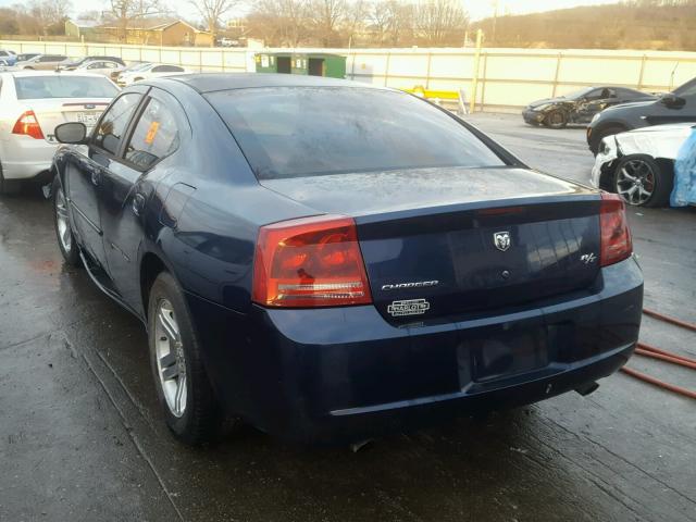 2B3KA53H56H396825 - 2006 DODGE CHARGER R/ BLUE photo 3