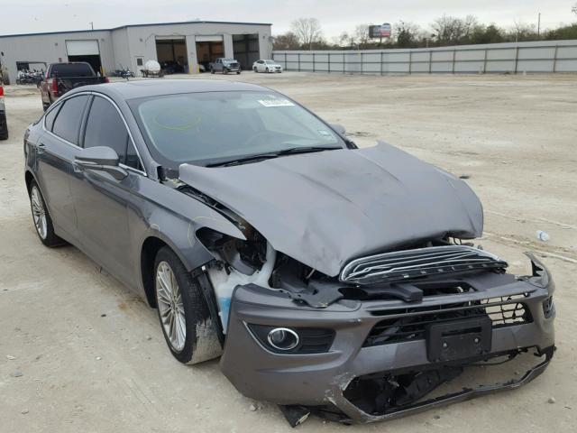 3FA6P0HD5ER355143 - 2014 FORD FUSION SE GRAY photo 1