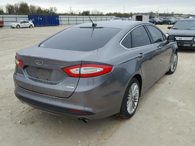 3FA6P0HD5ER355143 - 2014 FORD FUSION SE GRAY photo 4