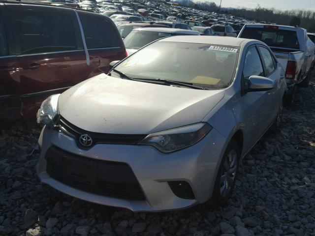 5YFBURHE9EP146542 - 2014 TOYOTA COROLLA L SILVER photo 2