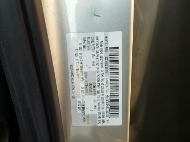 JM1CR293160120393 - 2006 MAZDA 5 SILVER photo 10