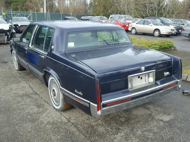 1G6CD53B0N4209608 - 1992 CADILLAC DEVILLE BLUE photo 3