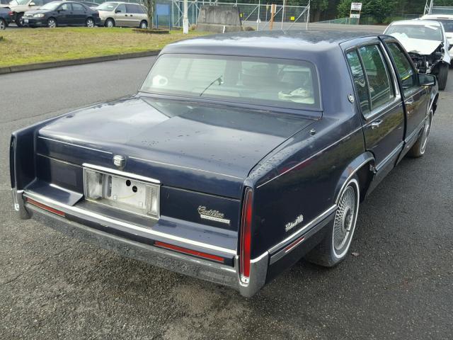 1G6CD53B0N4209608 - 1992 CADILLAC DEVILLE BLUE photo 4