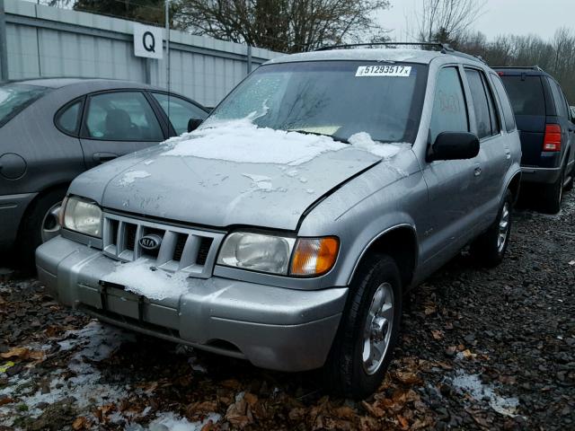 KNDJA723325144410 - 2002 KIA SPORTAGE SILVER photo 2