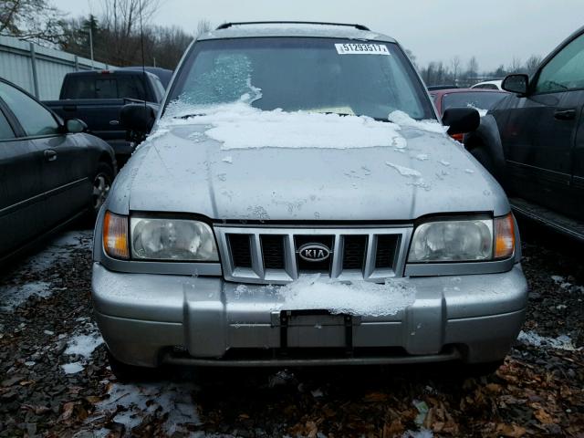 KNDJA723325144410 - 2002 KIA SPORTAGE SILVER photo 9