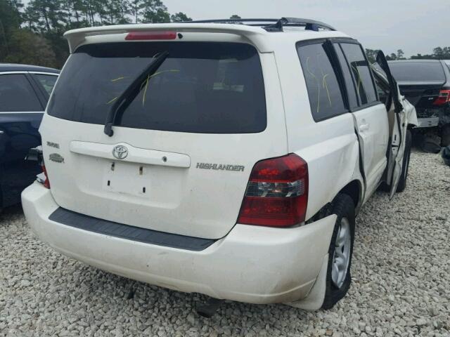 JTEGD21A270159002 - 2007 TOYOTA HIGHLANDER WHITE photo 4