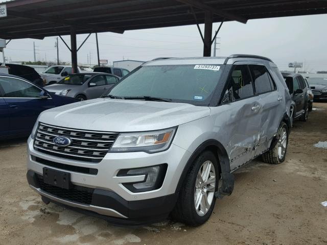 1FM5K7D89HGD52954 - 2017 FORD EXPLORER X SILVER photo 2