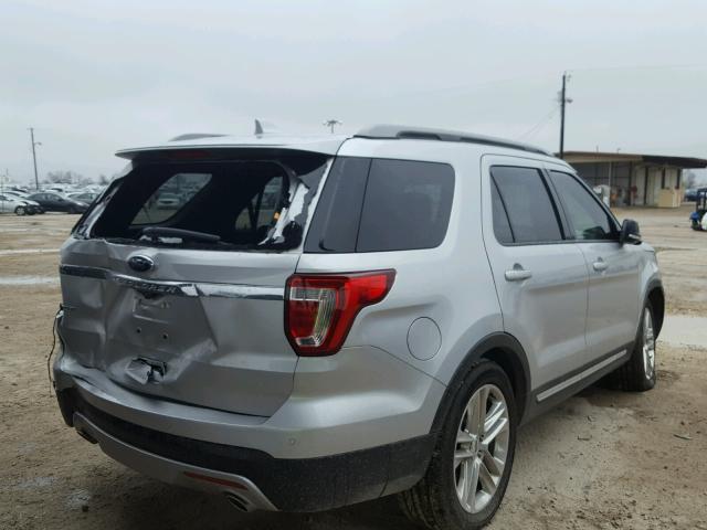 1FM5K7D89HGD52954 - 2017 FORD EXPLORER X SILVER photo 4