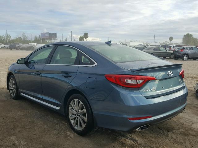 5NPE34AF3GH406911 - 2016 HYUNDAI SONATA SPO TEAL photo 3