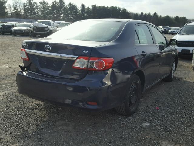 2T1BU4EE6DC106909 - 2013 TOYOTA COROLLA BA BLUE photo 4