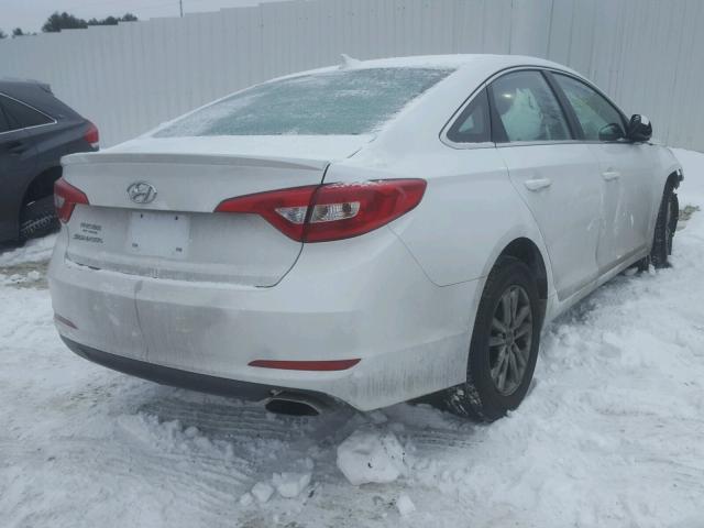 5NPE24AF0FH132133 - 2015 HYUNDAI SONATA SE WHITE photo 4