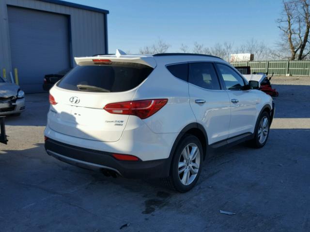 5XYZUDLA7DG112558 - 2013 HYUNDAI SANTA FE S WHITE photo 4