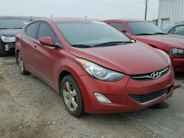 KMHDH4AEXDU774262 - 2013 HYUNDAI ELANTRA GL RED photo 1