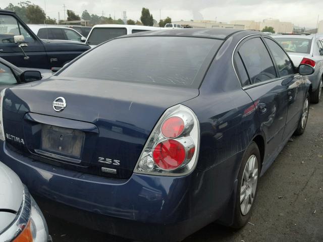 1N4AL11D36C184706 - 2006 NISSAN ALTIMA S BLUE photo 4