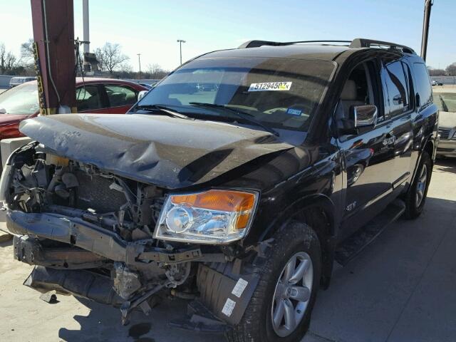 5N1BA08D68N613795 - 2008 NISSAN ARMADA SE BLACK photo 2