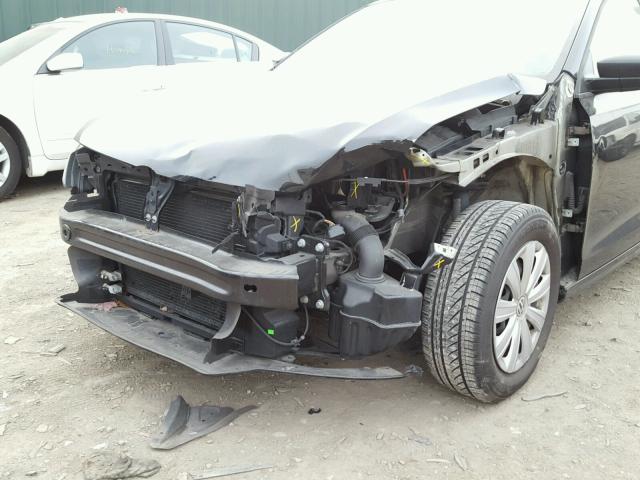 3VW1K7AJ0EM378268 - 2014 VOLKSWAGEN JETTA BASE BLACK photo 9