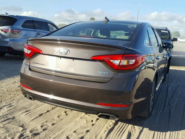 5NPE34AF4FH130737 - 2015 HYUNDAI SONATA SPO TEAL photo 4