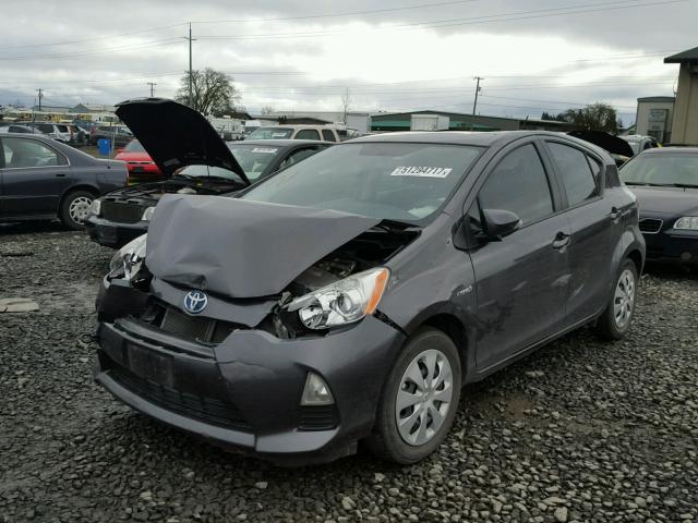 JTDKDTB39E1085413 - 2014 TOYOTA PRIUS C BLACK photo 2