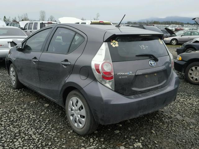 JTDKDTB39E1085413 - 2014 TOYOTA PRIUS C BLACK photo 3