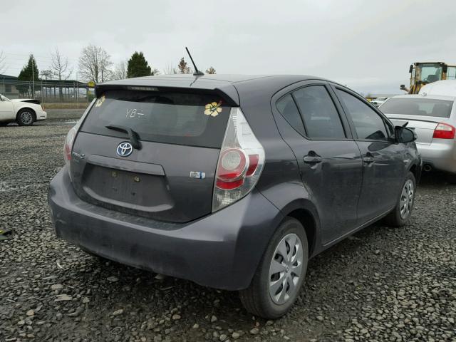 JTDKDTB39E1085413 - 2014 TOYOTA PRIUS C BLACK photo 4