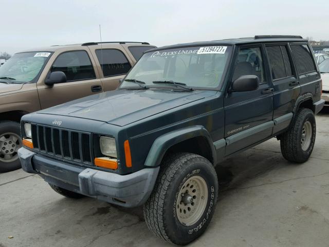 1J4FF48S1YL113160 - 2000 JEEP CHEROKEE S GREEN photo 2