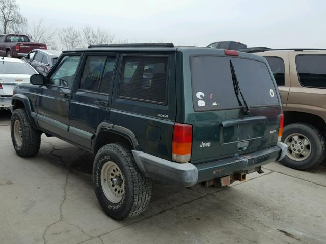 1J4FF48S1YL113160 - 2000 JEEP CHEROKEE S GREEN photo 3