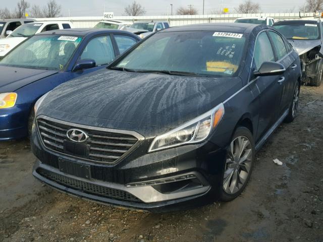 5NPE34AB8FH237318 - 2015 HYUNDAI SONATA SPO BLACK photo 2