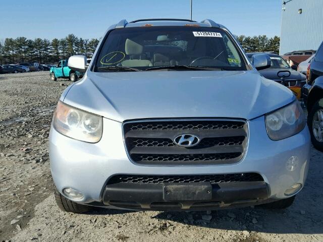 5NMSH13E97H023155 - 2007 HYUNDAI SANTA FE S BLUE photo 9