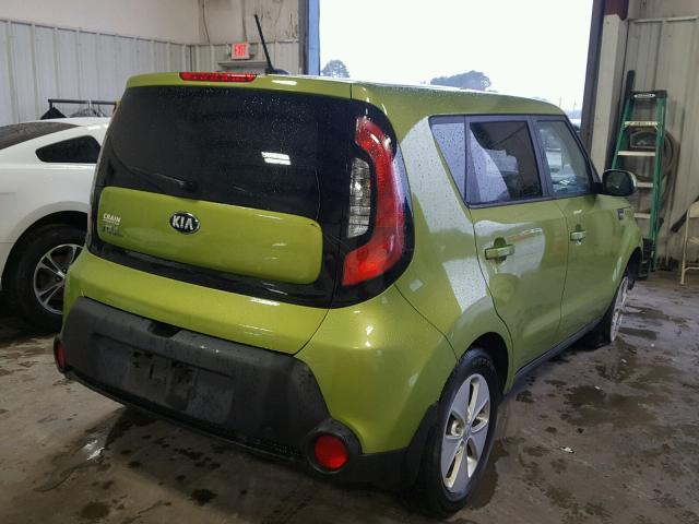 KNDJN2A20E7715411 - 2014 KIA SOUL GREEN photo 4