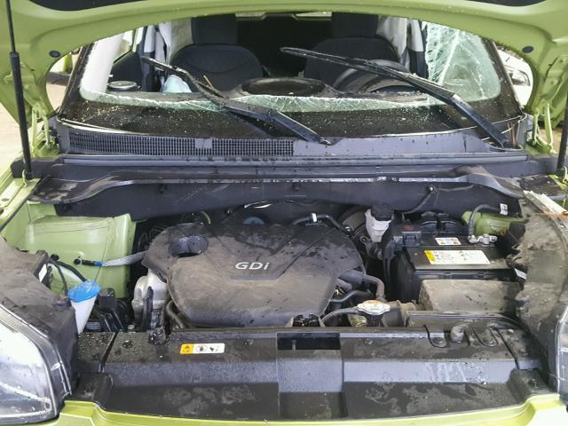 KNDJN2A20E7715411 - 2014 KIA SOUL GREEN photo 7